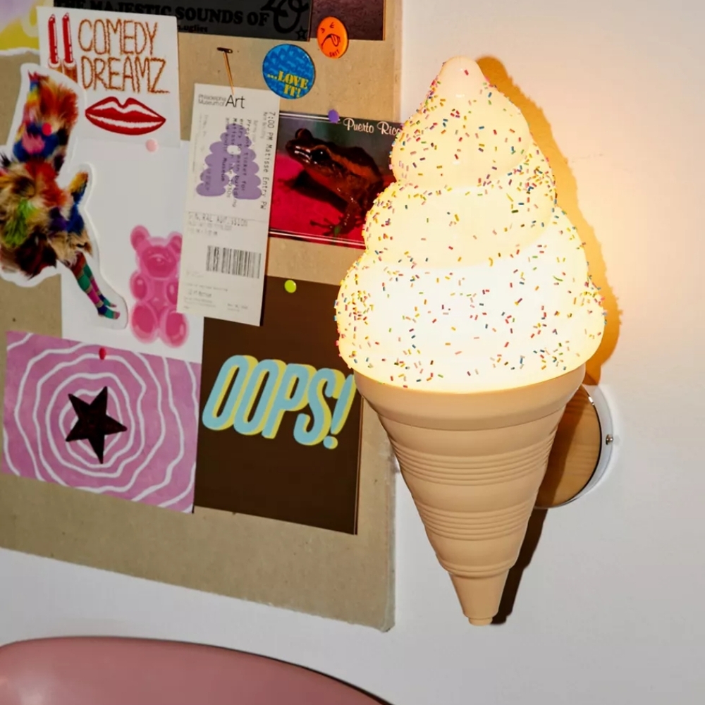 Urban Outfitters Dopamine Decor Ice Cream Cone Wall Sconce VIRAL & DISCONTINUED